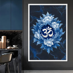 Om Lotus Blossom Meditation Mark - NicheCanvas