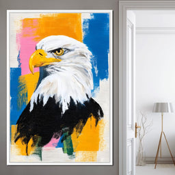 Bold Eagle Pop Portrait - NicheCanvas