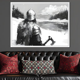 Viking_s Icy Vigilant Journey - NicheCanvas