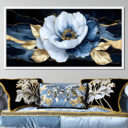 Golden Petals Midnight Harmony - NicheCanvas