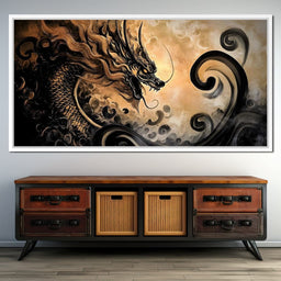 Dragon's Fiery Ascent - NicheCanvas