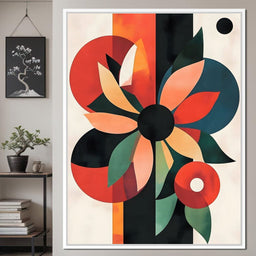 Abstract Floral Geometric Burst - NicheCanvas