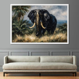 Majestic Elephant Safari Gold - NicheCanvas