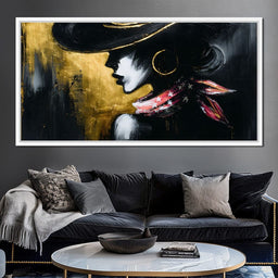 Golden Silhouette Starlit Elegance - NicheCanvas