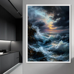 Tempest Dawn Ocean Fury - NicheCanvas