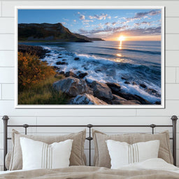 Golden Coastline Sunrise Tide - NicheCanvas