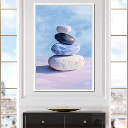 Coastal Stone Balance Zen - NicheCanvas