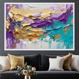 Opulent Oceanic Gold Fusion - NicheCanvas