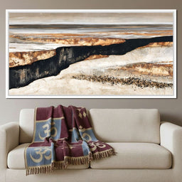 Tectonic Ridge Under Gold Skies - NicheCanvas