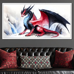 Dragon of Frozen Peaks - NicheCanvas