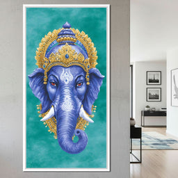 Royal Indigo Elephant Majesty - NicheCanvas