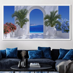 Mediterranean Archway Vista - NicheCanvas