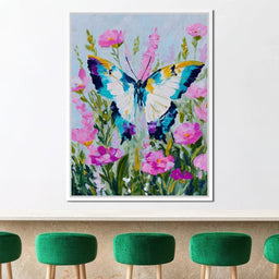 Radiant Butterfly Garden Dance - NicheCanvas
