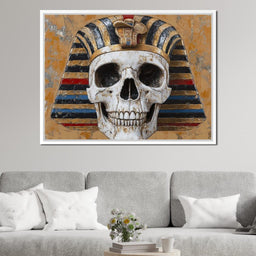 Ancient Echoes Pharaoh Skull - Raven Blackwood - NicheCanvas