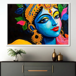Divine Blue Muse of Krishna - NicheCanvas