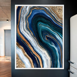 Currents of Gilded Stone - NicheCanvas