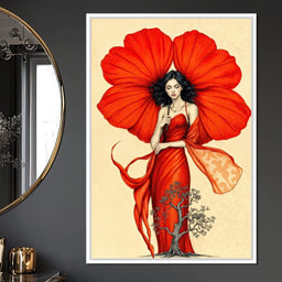 Rooted in Scarlet - TooplesArt - NicheCanvas