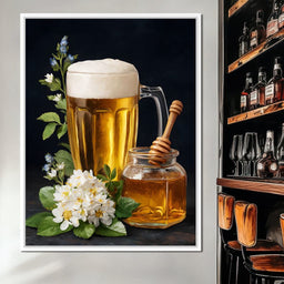 Golden Beer With Honey - NicheCanvas