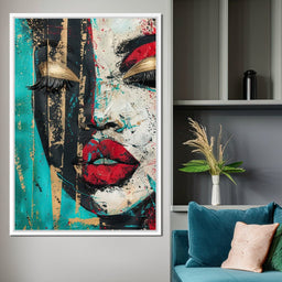 Golden Gaze Through Turmoil - NicheCanvas