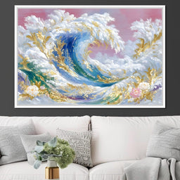 Golden Waves of Dreams - NicheCanvas