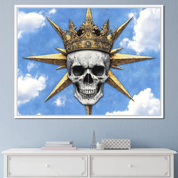Majestic Crowned Skull Skies - NicheCanvas