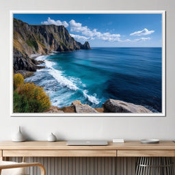 Majestic Coastal Cliffs View - NicheCanvas