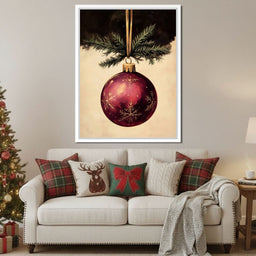 Golden Snowflake Ornament Cheer - NicheCanvas