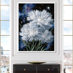 Starlit White Mum Bouquet - NicheCanvas