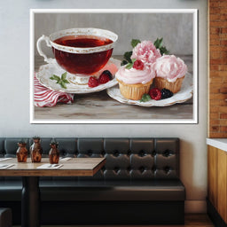 Tea Time Cupcakes and Berries - NicheCanvas