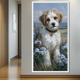 Puppy Meadow Dreams - NicheCanvas