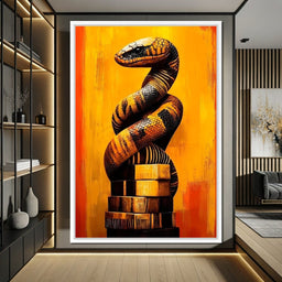 Coiled Majesty on Sunlit Tower - NicheCanvas