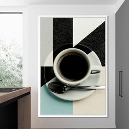 Geometric Morning Ritual Composition - NicheCanvas
