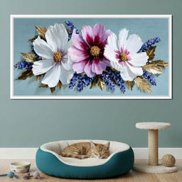 Impasto Floral Petals Bouquet - NicheCanvas
