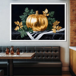 Golden Pumpkin Elegance - NicheCanvas