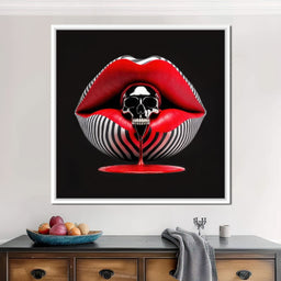 Chrome Skull Kiss - TooplesArt - NicheCanvas