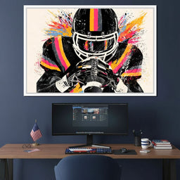Gridiron Impact Burst of Color - NicheCanvas