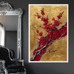 Golden Blossom Ascension - NicheCanvas