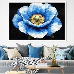 Petals of Sapphire Grace - NicheCanvas