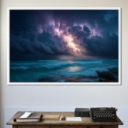 Tempest Sky Over Ocean Waves - NicheCanvas