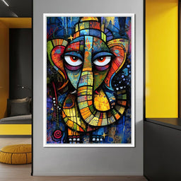 Prismatic Ganesha Portrait - NicheCanvas