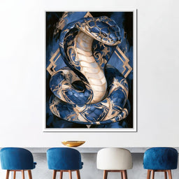 Gilded Scales Of The Midnight Serpent - NicheCanvas