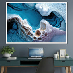 Glacial Coral Marbling - TooplesArt - NicheCanvas