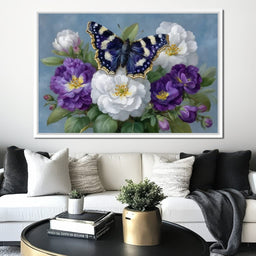 Purple Butterfly Garden Blooms - NicheCanvas