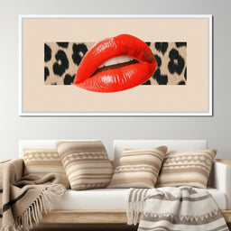 Leopard Kiss Pop Glamour Red - NicheCanvas