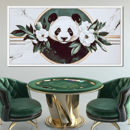 Panda Reverie Floral Embrace - NicheCanvas