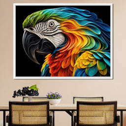The Ribbon Feather Macaw - TooplesArt - NicheCanvas
