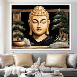 Golden Tranquility Oasis - NicheCanvas