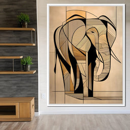Majestic Geometric Elephant - NicheCanvas