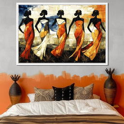Graceful Dance of Silhouettes - NicheCanvas