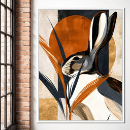 Solitary Hare Before The Setting Sun - NicheCanvas